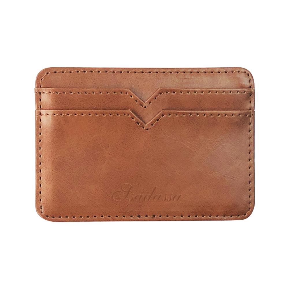 Korean Style PU Magic Wallet & Card Holder Sleeve for Students and Men