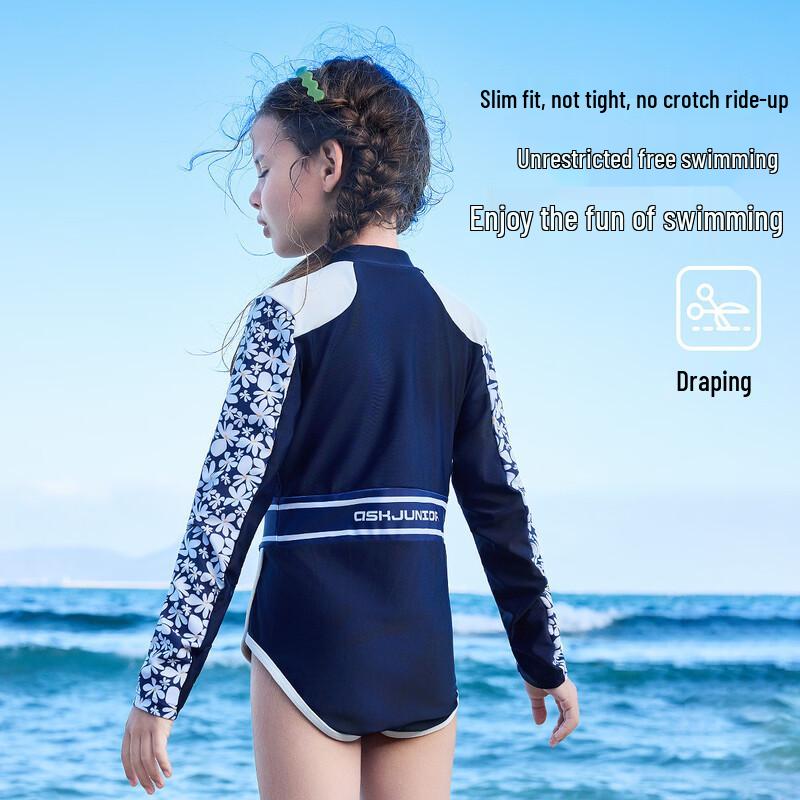 ASK JUNIOR Kids' Long Sleeve One-Piece Swimsuit