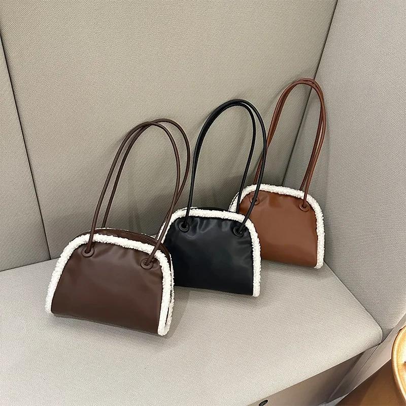 Women's PU zipper sewing line bags top handle tote bags solid casual high-quality bag high