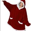 Cozy Hooded TV Blanket Pullover: Fleece Pajama Robe for Outdoor Cold Protection
