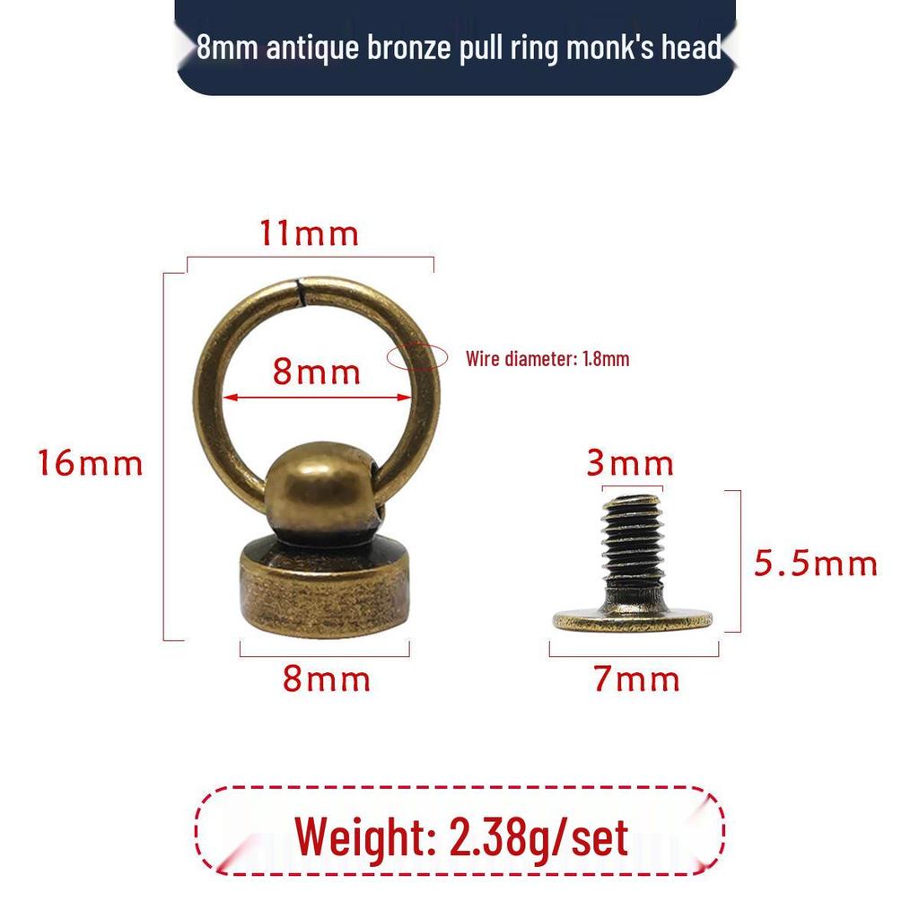 Makeup & Accessories Kit: Lipstick Bag, Nipple Stud, D-Ring/D-Buckle Tools, Monk Head Bag, DIY Screws