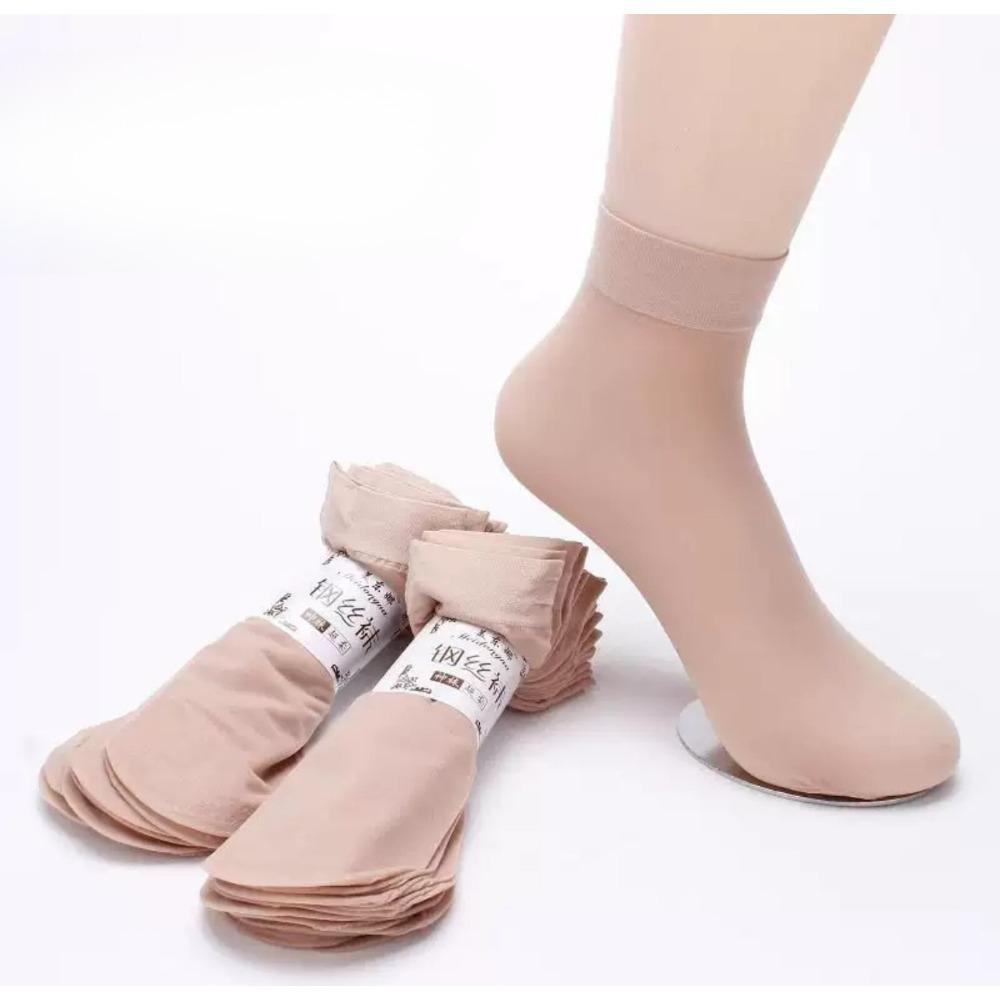 10 Pairs Of Steel Stockings, Short Stockings, Women S Four-Season Short Stockings, Thin Spring And Summer Mother Socks, Durable And Anti-Hook Silk