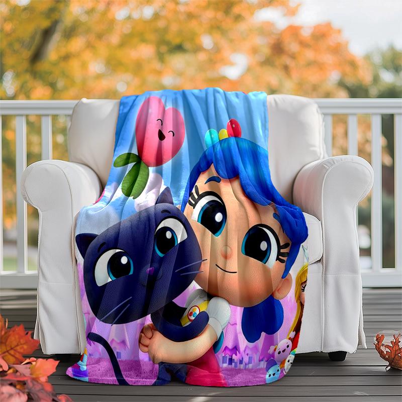 True and the Rainbow Kingdom Flannel Blanket Soft Warm All-Season Throw, Design for Camping, Car Travel, Hiking Sofa, Bed, Perfect Gift for Parties