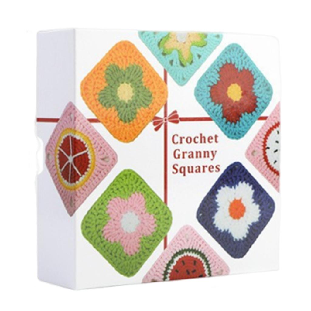 20pcs DIY Knitted Pattern Cards Set Granny Square Card Deck Crochet Cards Knitting Kit for Beginners and Advanced Crafters
