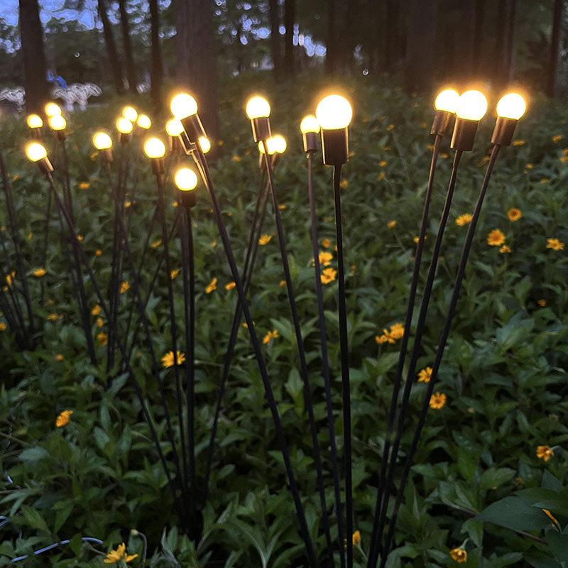 LED Wind-Powered Firefly Lights, 6 or 8 Heads, Outdoor Landscape Decoration for Parks and Streets