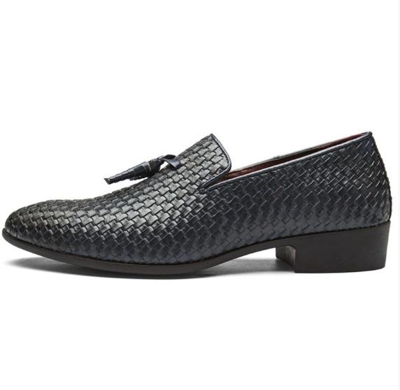 

3701 men s board shoes leather shoes PU anti-velvet men s shoes large size 48 темно-синий