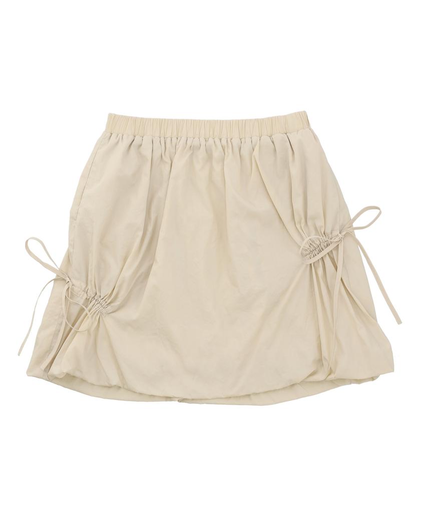 Deliscent Balloon Mini Skirt [Beige]