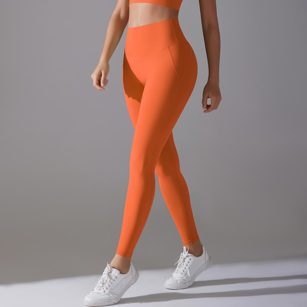 Auroth Candy Colour Yoga Leggings Women High Waist Gym Sports Tights Stretchy Push Up Exercise Fitness Pants