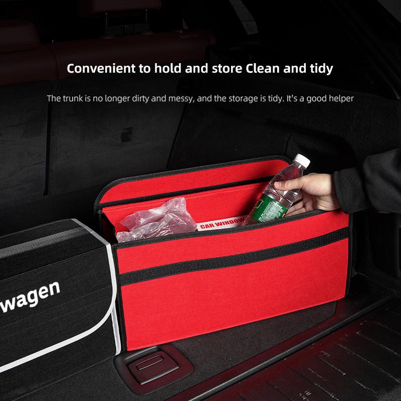 Für VW Volkswagen Jetta MK5 Golf Auto Logo Großer Platz Faltbare Aufbewahrungsbox Kofferraum Auto Reisetasche Für Volkswagen VW RLine R Golf A