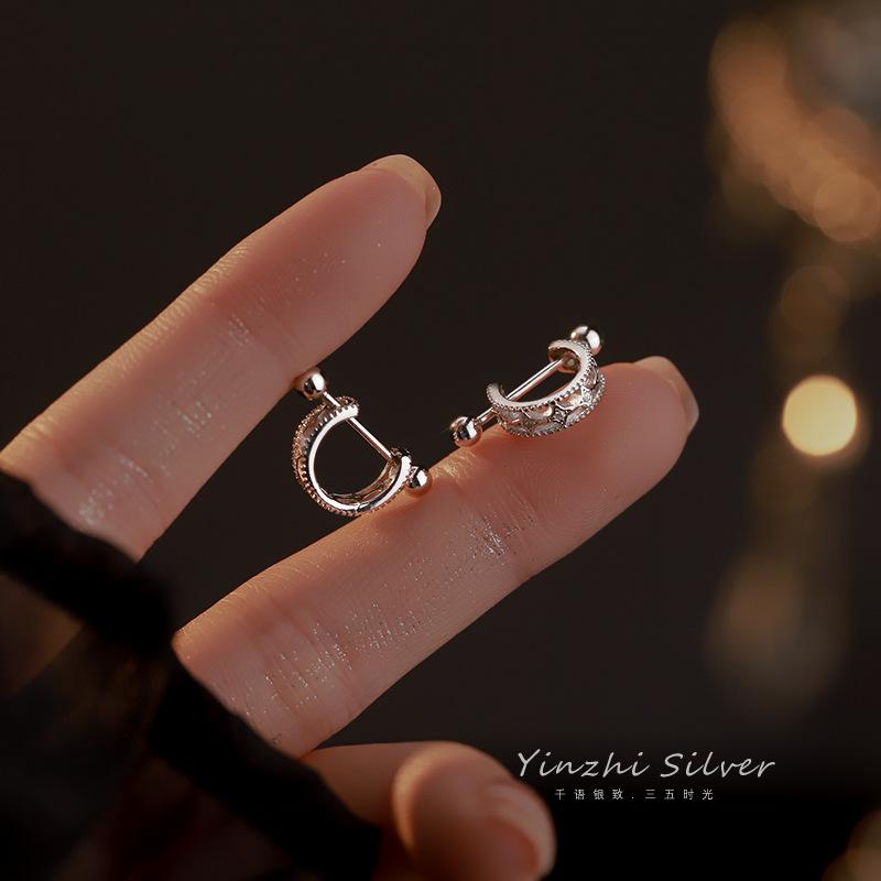 Charm 925 Silver Minimalist Hoop Earrings For Women Unisex Party Jewelry Gift Trendy