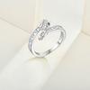 925 Sterling Silver Adjustable Snake Ring - Women's High-End Luxury Niche Design