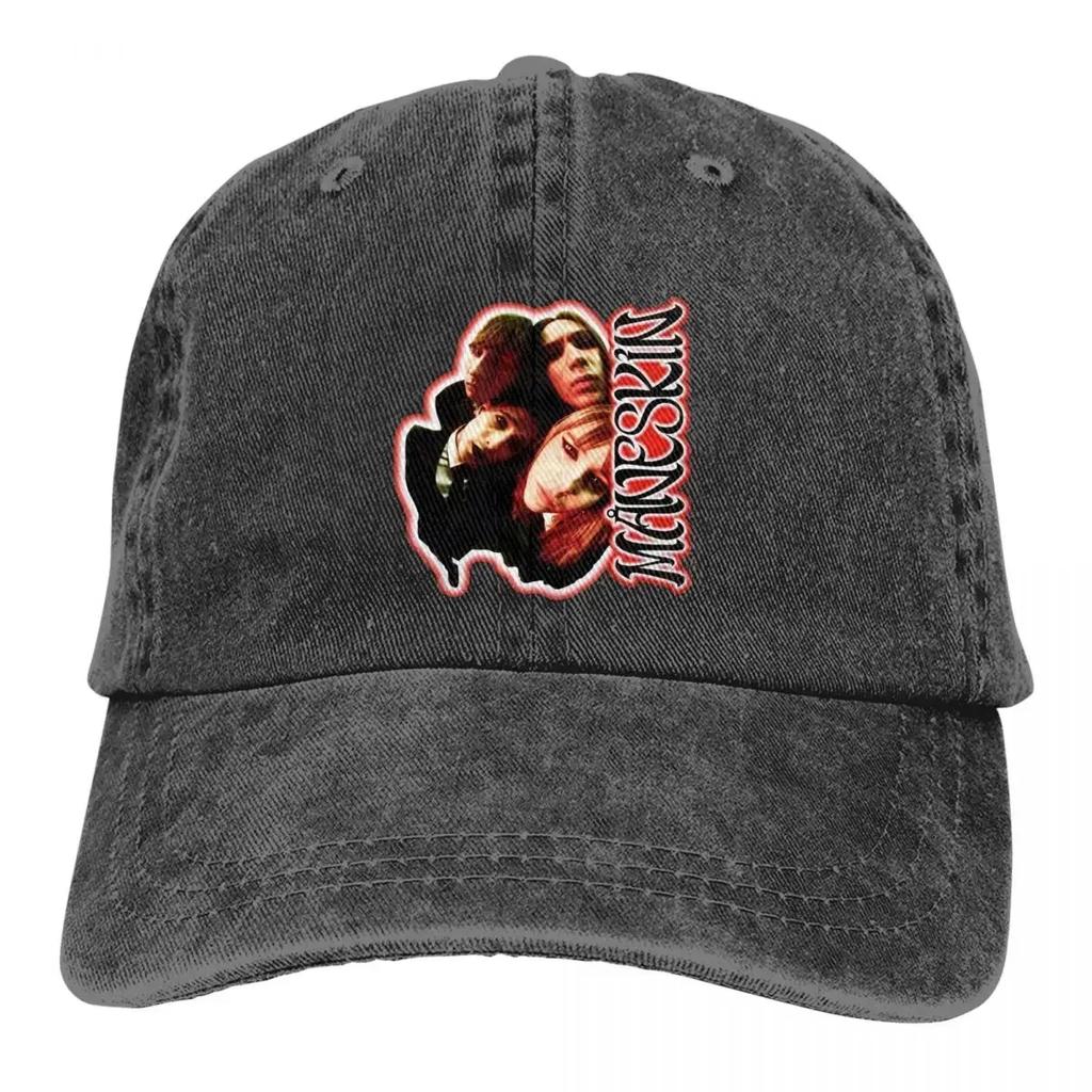 Vintage Maneskin Rock Band Baseball Caps Accessories Retro Distressed Cotton 80s 90s Headwear Unisex Outdoor Workouts Gift