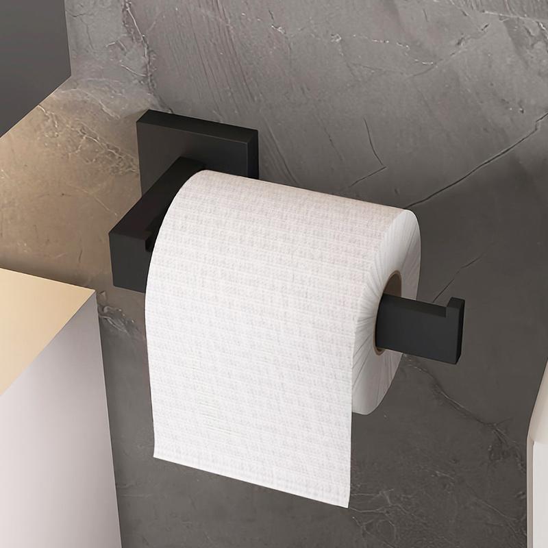 Luxury Black Bathroom Accessories Set Bathroom Hardware Set Household Hanger Towel Rack Roll Paper Rack Coat Hook Sets 4 Pcs Kit