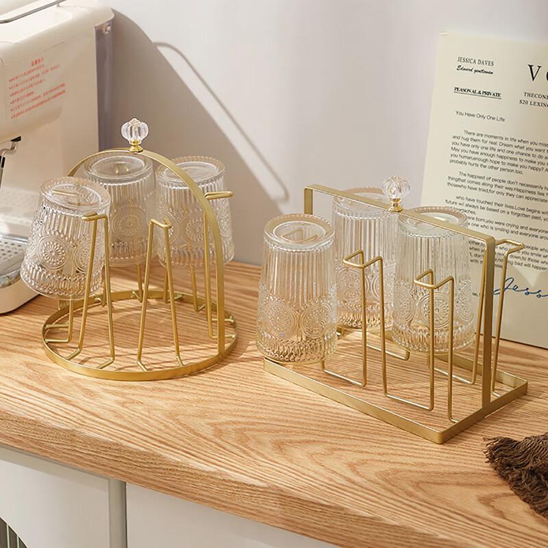Desktop Glass Cup Holder Tray