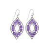 Amethyst Statement Earrings: 925 Sterling Silver Dangle Earrings
