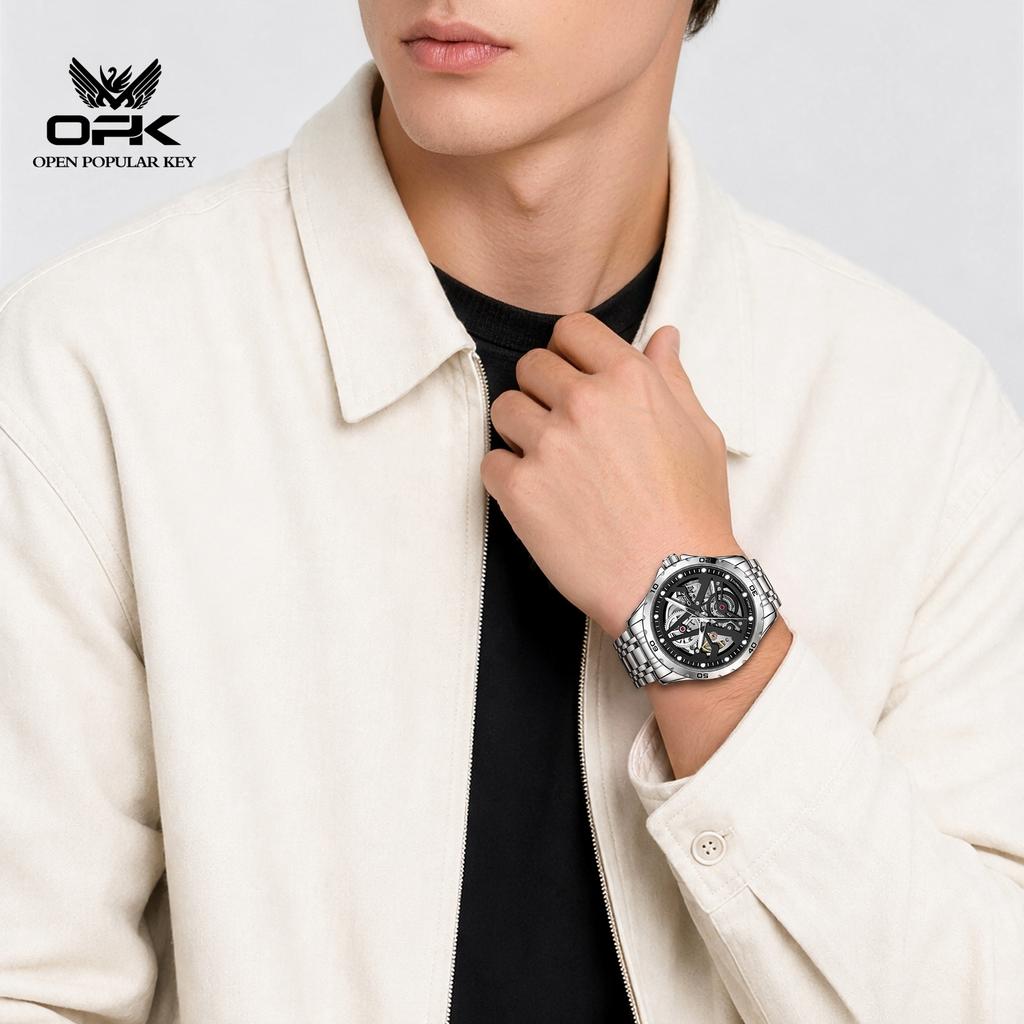 OPK Brand Men's Fully Automatic Mechanical Watch Waterproof Trend 6110
