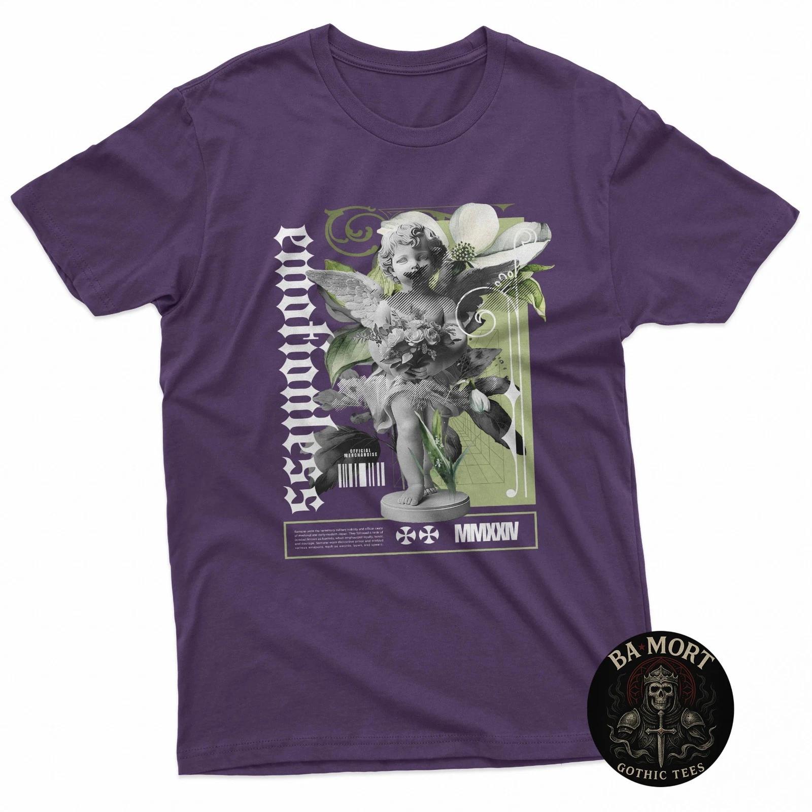 

Floral Angel Valentine s Day Vintage 100% Cotton T-shirt Mens Tees Top M