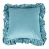 17.7In/19.7in Pillowcase Square Ruffled Pillow Sham Velvet Wrinkle Resistant Zippered Sofa Bedroom Decoration