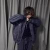 Unisex Vintage Streetwear Moto Jacket Cotton Blend Casual Outerwear