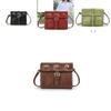 Elegant Vintage Style Pu Leather Crossbody Bag For Women In Brown Chic Small Square Design