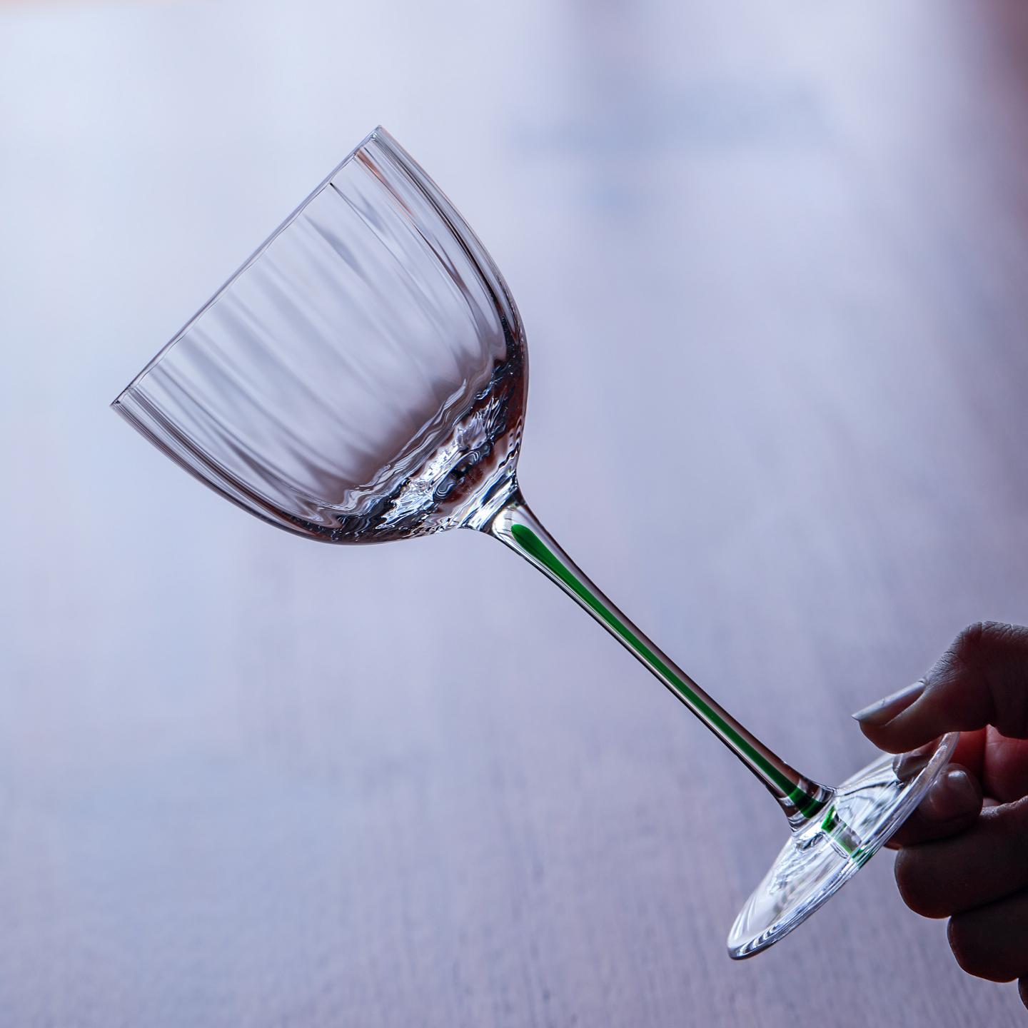 

PCT203 CRISON Boutique Series Crystal Glass Handmade Martini Cup Nick&Nora Cocktail Cup Colorful Cup Legs