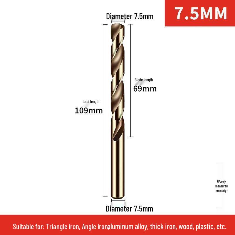 Cobalt Stainless Steel Twist Drill Bit Set for Metal, Aluminum, and Angle Iron