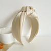 PROLY New Fashion Women Headband Adult Wide Side Solid Color Hairband Center Knot Turban Casual Hair Accessories