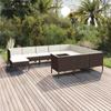 Day and Night - Day and Night Garden Furniture Set 11 Pieces and Brown Synthetic Rattan Cushions
