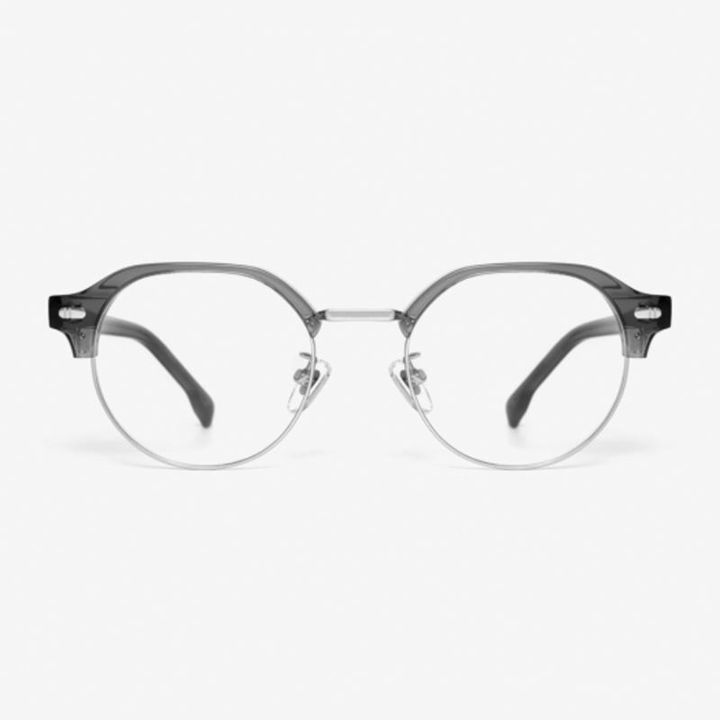 

aloeyewear [ALOXROUNZ] Round Panto Gold Frame ARA9102 C2 Gray/Silver NONE