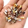 100pcs 11*4mm Bronze Gold Silver Plated Pendant Necklace Buckle Clasp Connectors For DIY Jewelry Making Findings Accessories 