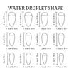 Pack of 24 Fake Nail Droplet Shape White Gradient Dot Flower Pattern Medium Length Glossy Press On Nail for Women