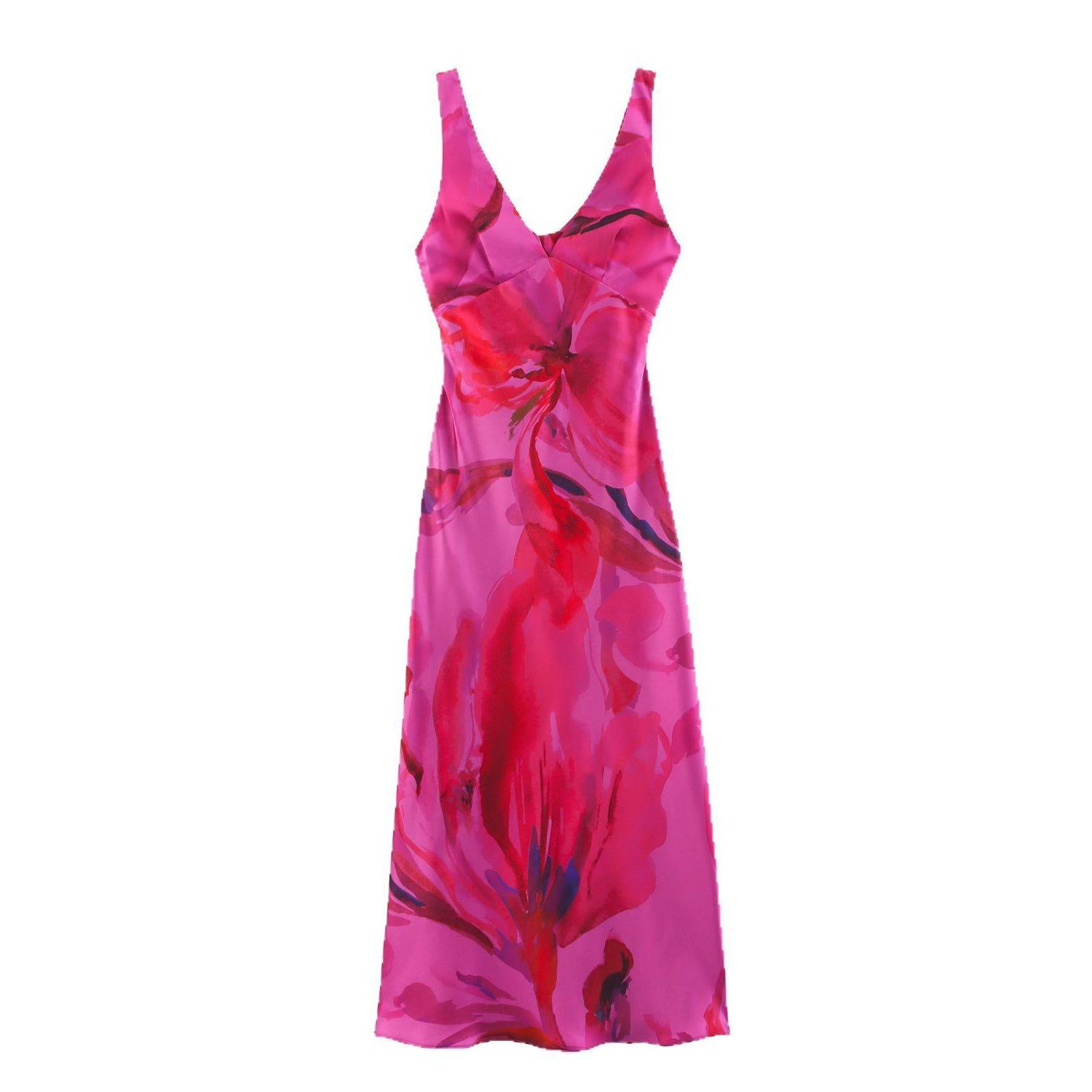 

TAOP&ZA Women s Elegant Summer Print Midi Dress XS