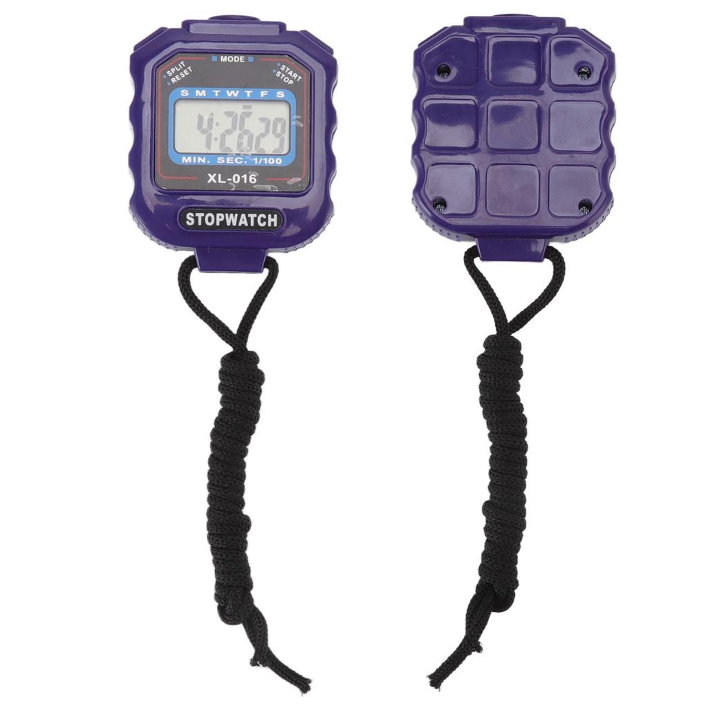 Electronic Stopwatch Single Row 2 Display Sports Stopwatch Timer Athletic Contest Clock Stopwatch with  13 Button Battery XL 016
