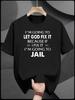 Graphic T-shirt - Bold "Let God Fix It" Print Casual Short Sleeve Tee