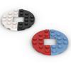 MOC 10PCS Round Half 18646 3x6 Plate Building Blocks Kit With 1x2 Cutout Bricks Educational Particle Toy Children Birthday Gifts