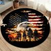 Eagle Round Area Rug,Carpet Rug for Living Room Bedroom Sofa Playroom Decor,Non-slip Floor Mat