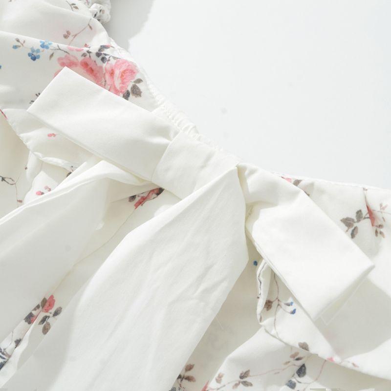 Kaslead New Women Clothes Western Style Fashion Simple Print Bow Word Collar Dress