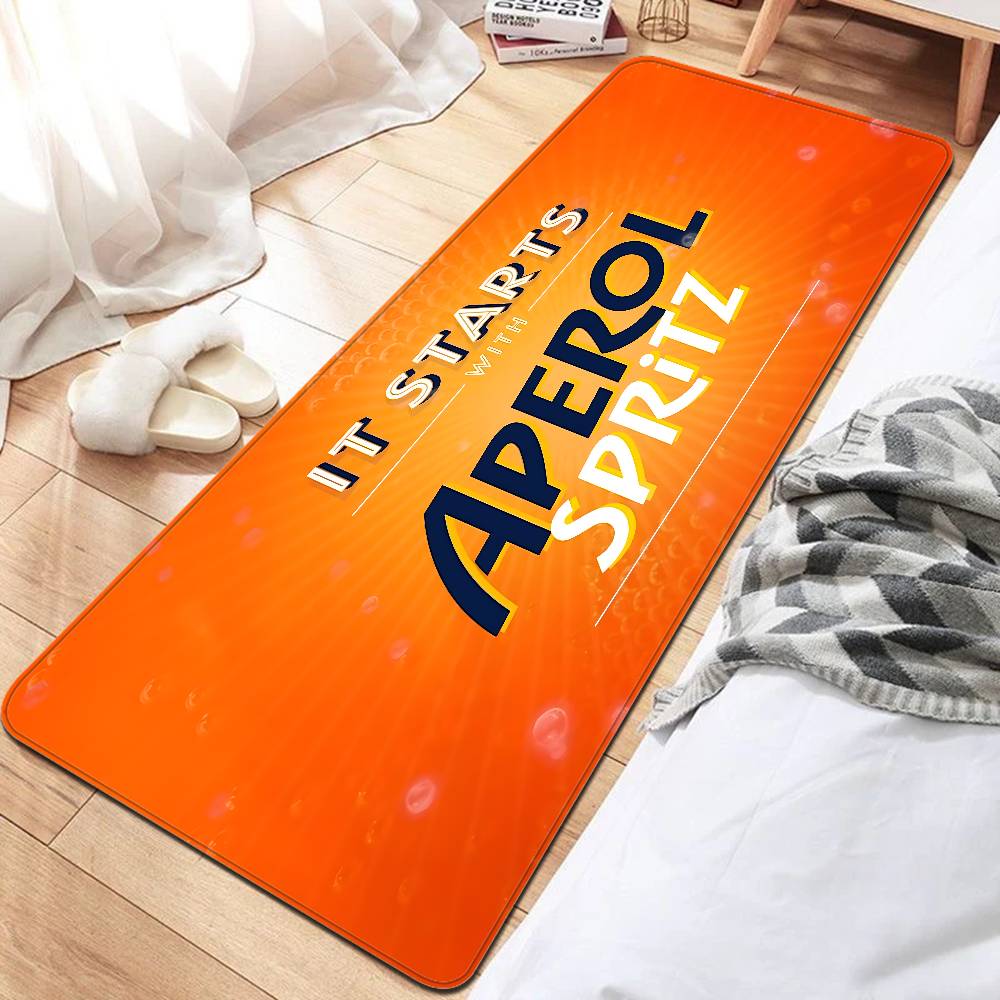 A-Aperol S-Spritz Ванный коврик Противоскользящий Впитывает воду Длинная полоса Подушка Коврик для спальни Приветственный коврик 50x80cm
