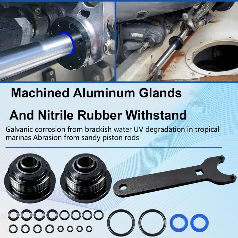 Long Service Life Marine Hydraulic Steering Seal Kit With Corrosion Resistant Aluminum Housing And 16 O Rings