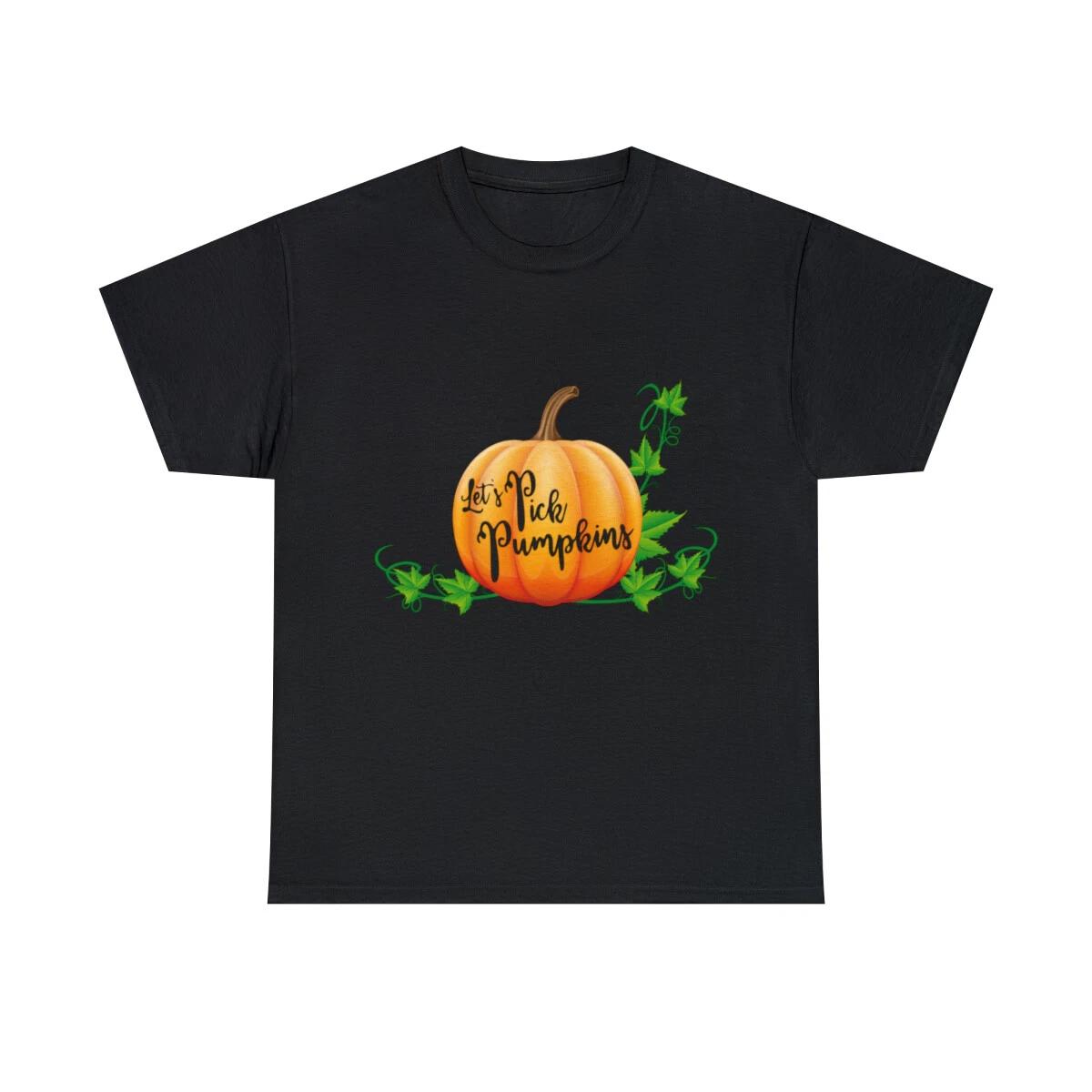 Let s Pick Pumpkins Pumpkin Picking Season Fall Graphic Tee Shirt, S-5XL M