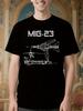 Mig-23 Avion Soviétique Warbird Plan Schématique T-shirt -...