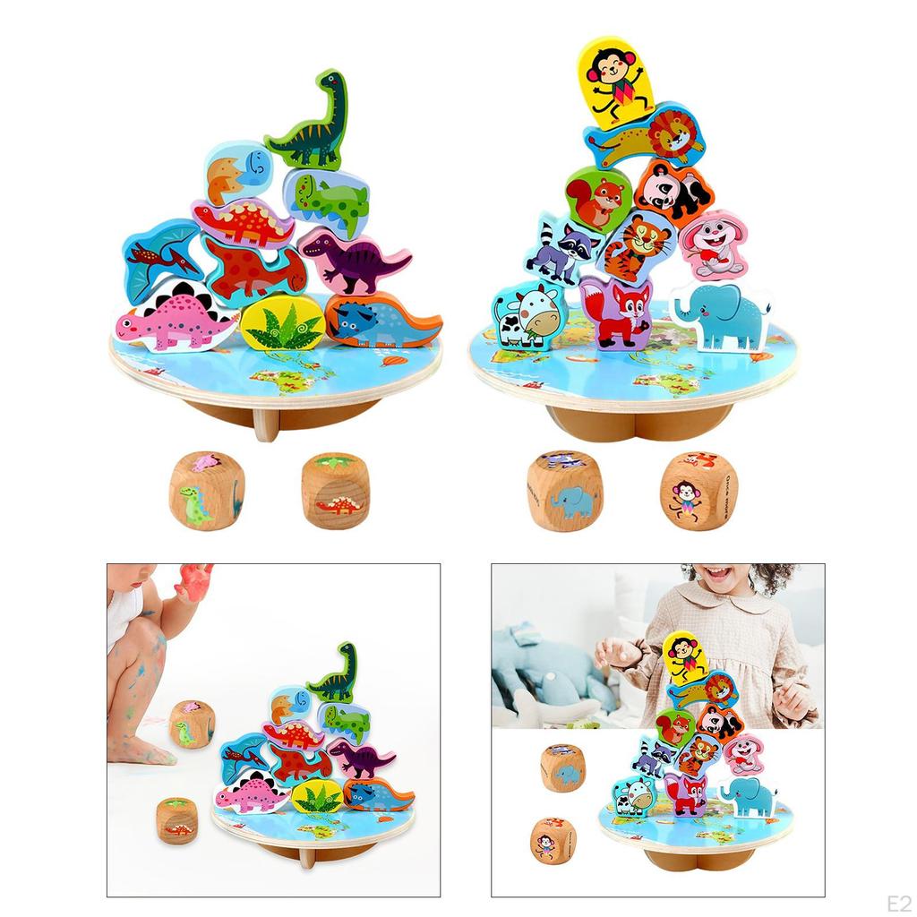 Wooden Balancing Puzzle Early Educational Toy Blocks for Age 4 5 6