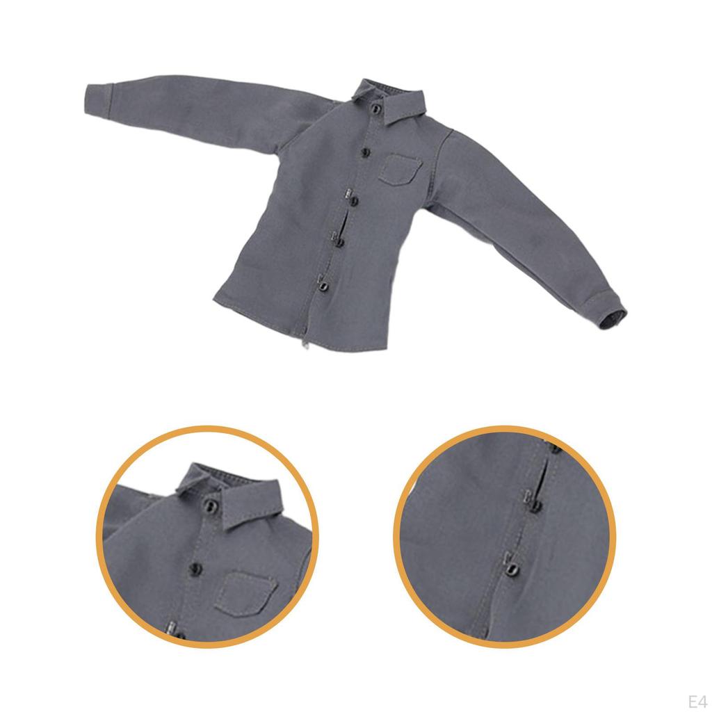 1/6 Action Figure Shirt Doll Model Clothes Lightweight Stylish Miniature Clothing Dressing Up for