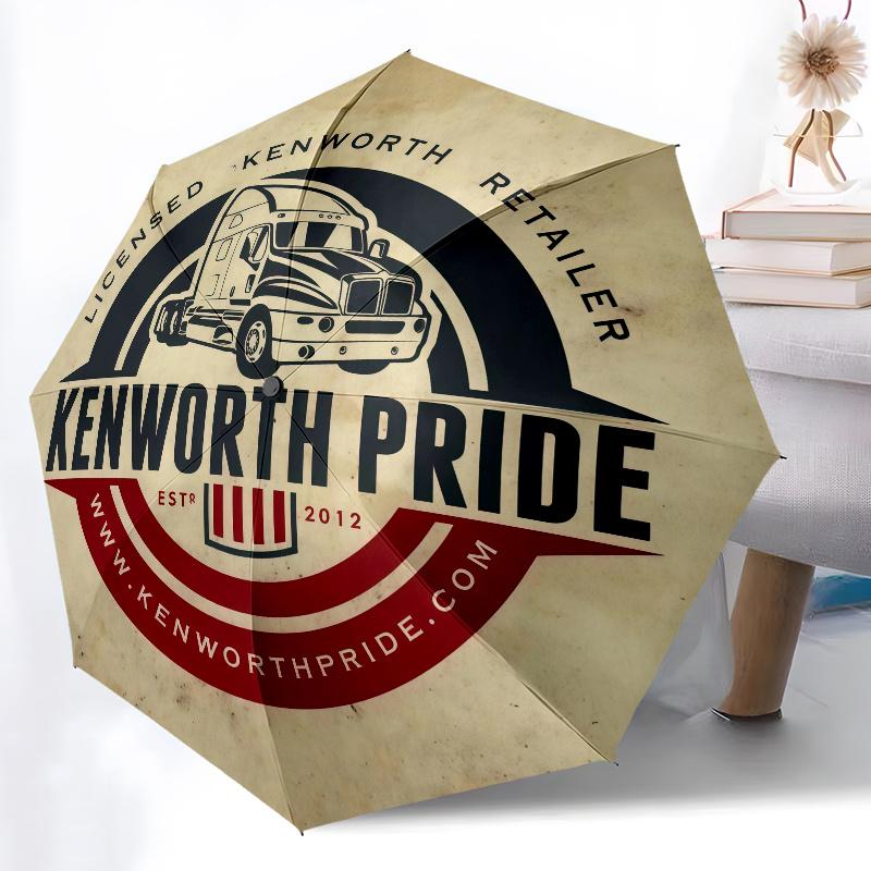 Kenworth , automatic folding umbrella, portable and foldable design, 8 ribs, a Christmas or birthday gift.