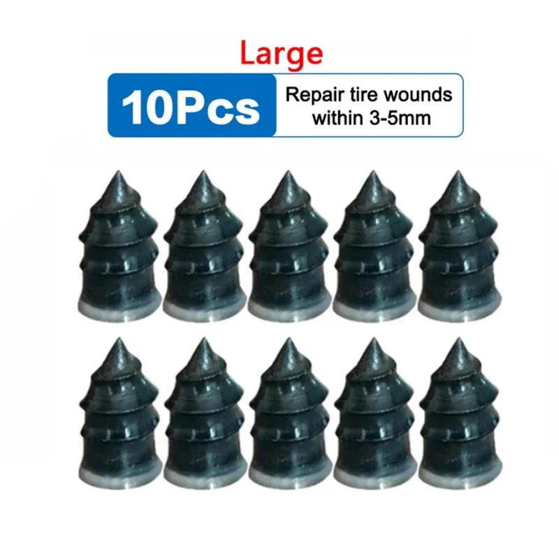 Automobilové motocyklové vysavače na opravu pneumatik, hřebíky, nákladní automobily, skútry, kola, opravy defektů pneumatik, bezdušové nástroje, gumové kovové příslušenství 10 ks