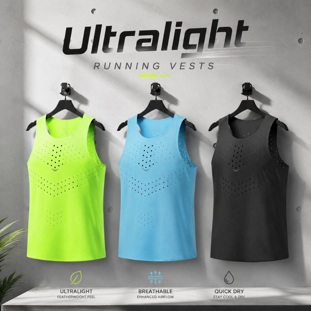 Ultralight Sport Athletics Vest Hole Design Tank Tops Men Women Running Vests  Unisex S To 2xl