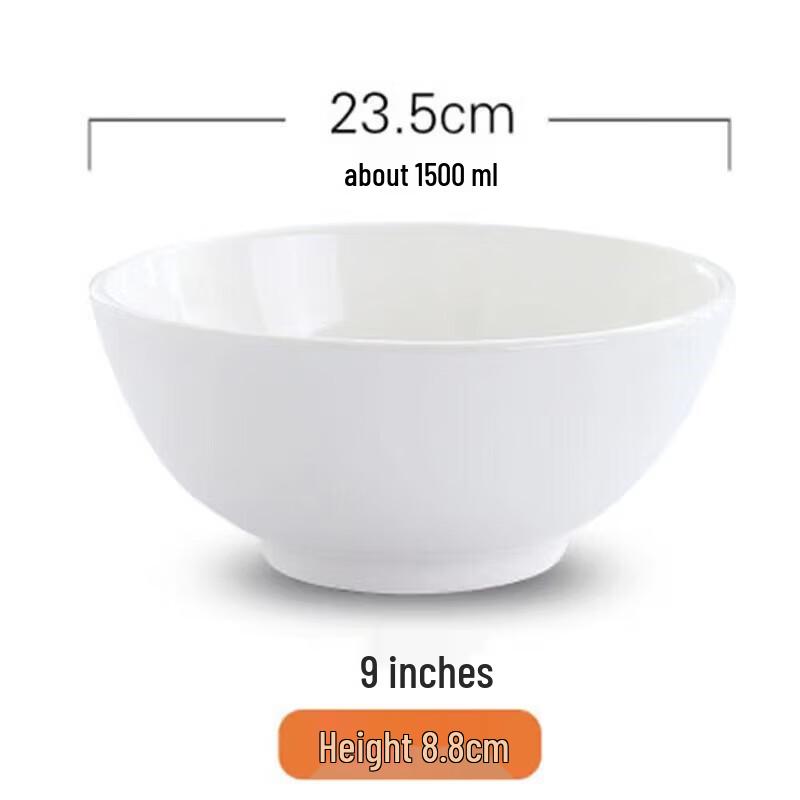 White Ceramic Rice and Soup Bowls