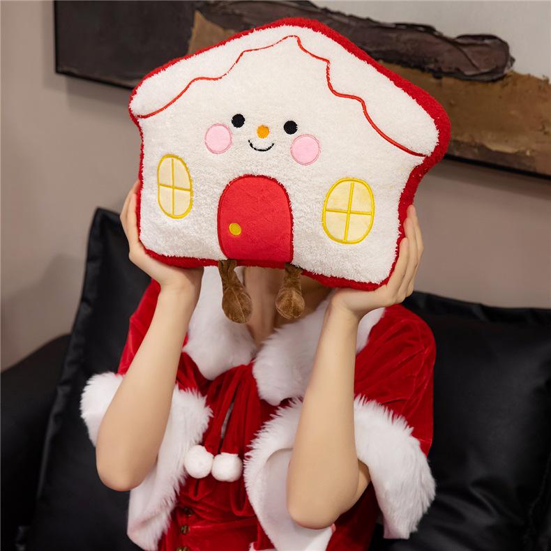 Coussin Homme en Pain d'Épices de Noël & Peluche Arbre Cadeau pour Femmes