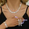 Elegant Bridal Jewelry Set: Versatile Rhinestone Necklace, Bracelet & Earrings