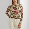 Polo Ralph Lauren SS24 Floral Pattern Pullover Slim Fit Long Sleeve Knit Sweater Women sweater Multicolor WMLRSWES6820620-100